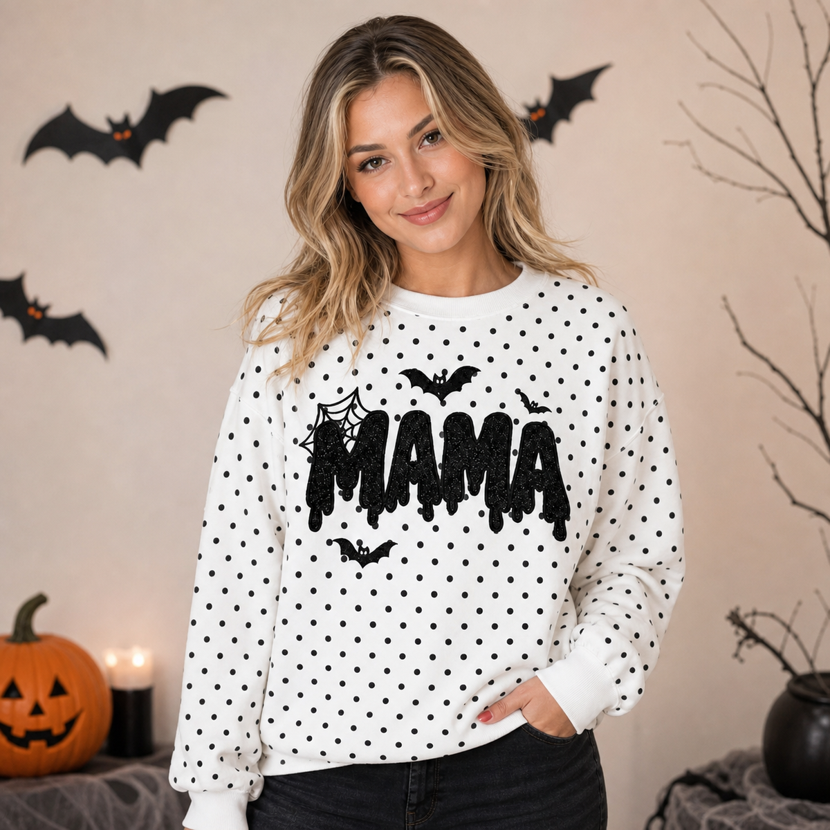 personalized-halloween-mama-glitter-embroidered-polka-dot-sweatshirt