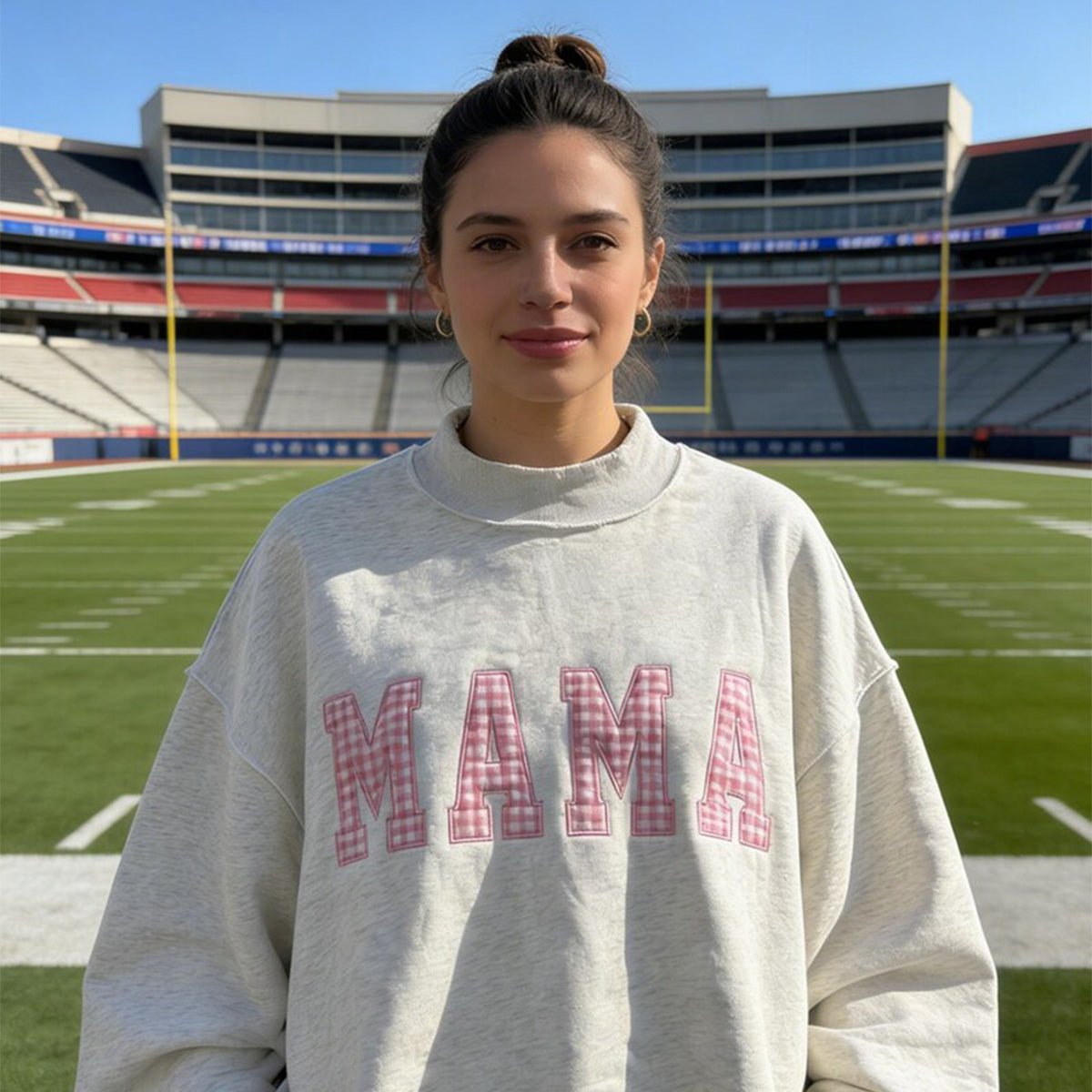 oversized-gingham-applique-mom-sweatshirt-custom-varsity-sweatshirt