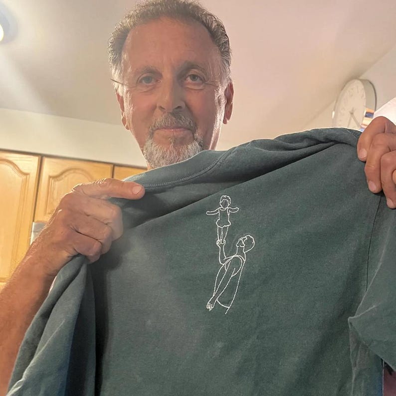 custom-embroidered-dad-kid-portrait-outline-shirt-fathers-day-gift