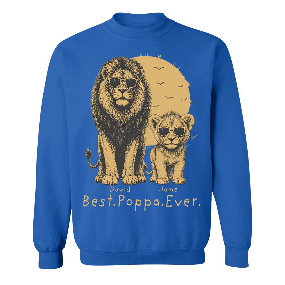 retro-vintage-lion-dad-and-kids-daddy-protector-personalized-shirt-cool-fathers-day-gift-for-dad-husband