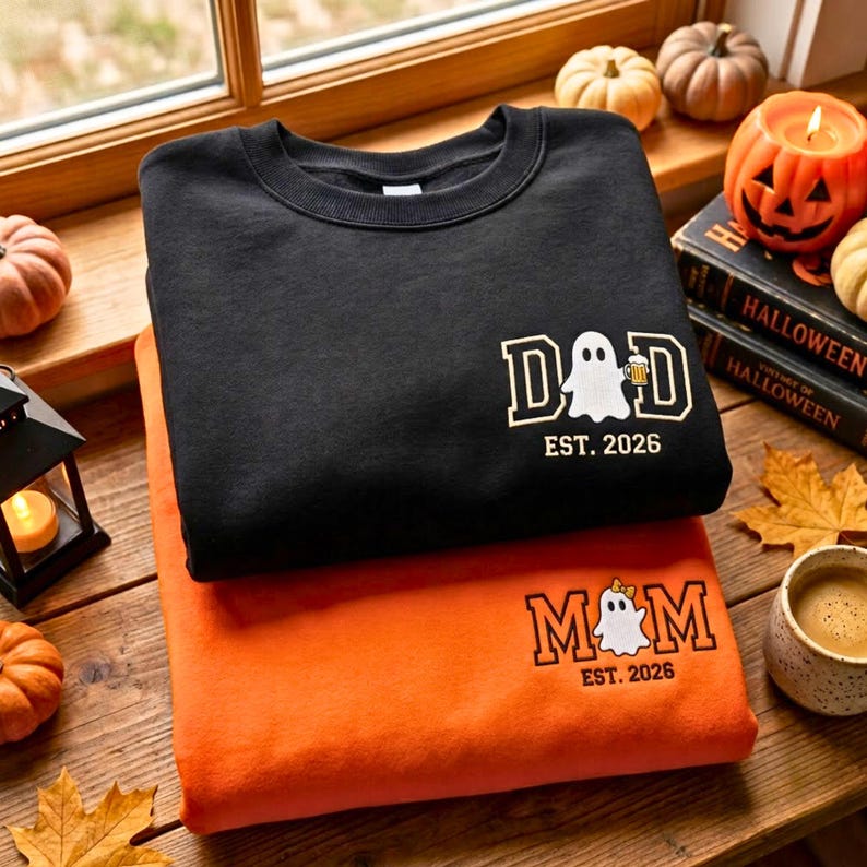 custom-mom-dad-halloween-ghost-embroidered-sweatshirts