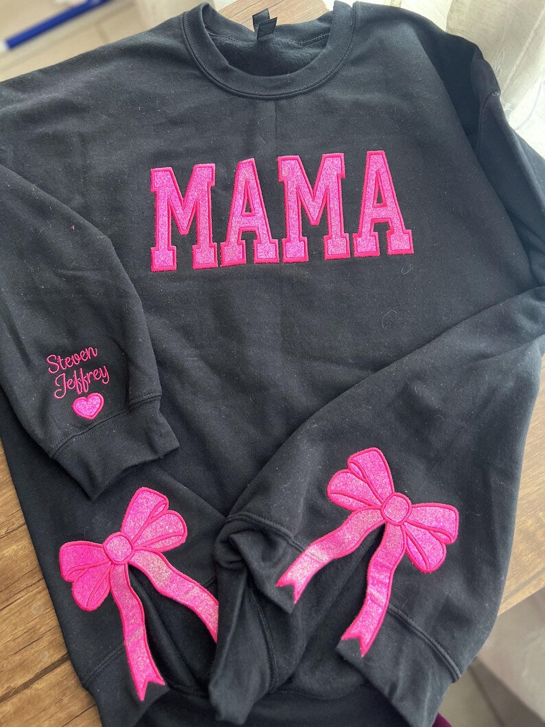 custom-trendy-and-cute-mama-embroidered-glitter-side-bow-sweatshirt-mothers-day-gift