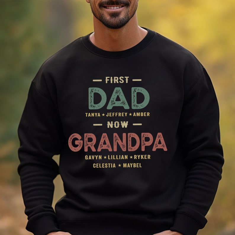 first-dad-now-grandpa-shirt-custom-personalized-fathers-day-gift-with-kids-grandkids-names