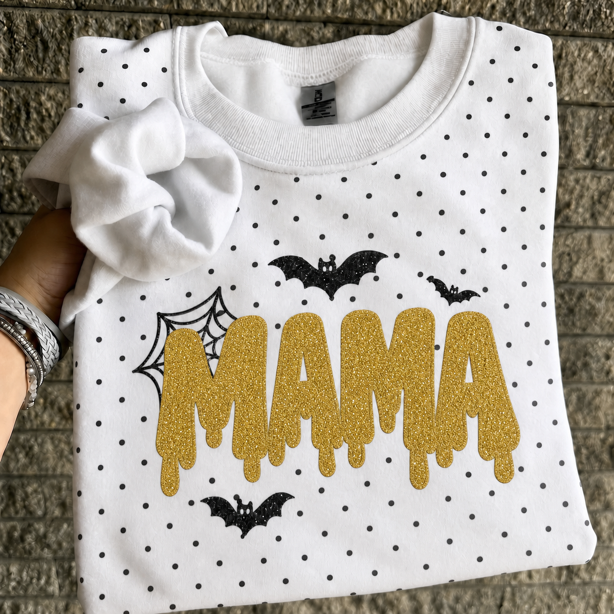 personalized-halloween-mama-glitter-embroidered-polka-dot-sweatshirt