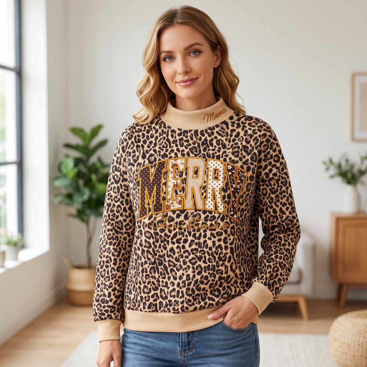 custom-leopard-mock-neck-christmas-sweatshirt-merry-christmas-patchwork-applique-pullover