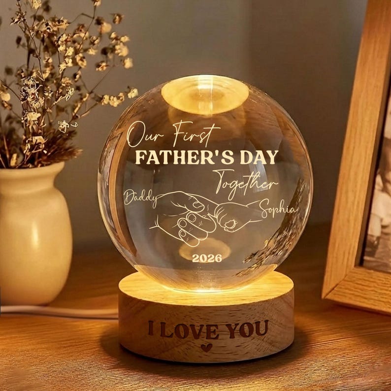 personalized-first-fathers-day-crystal-ball-lamp-unique-dad-gift