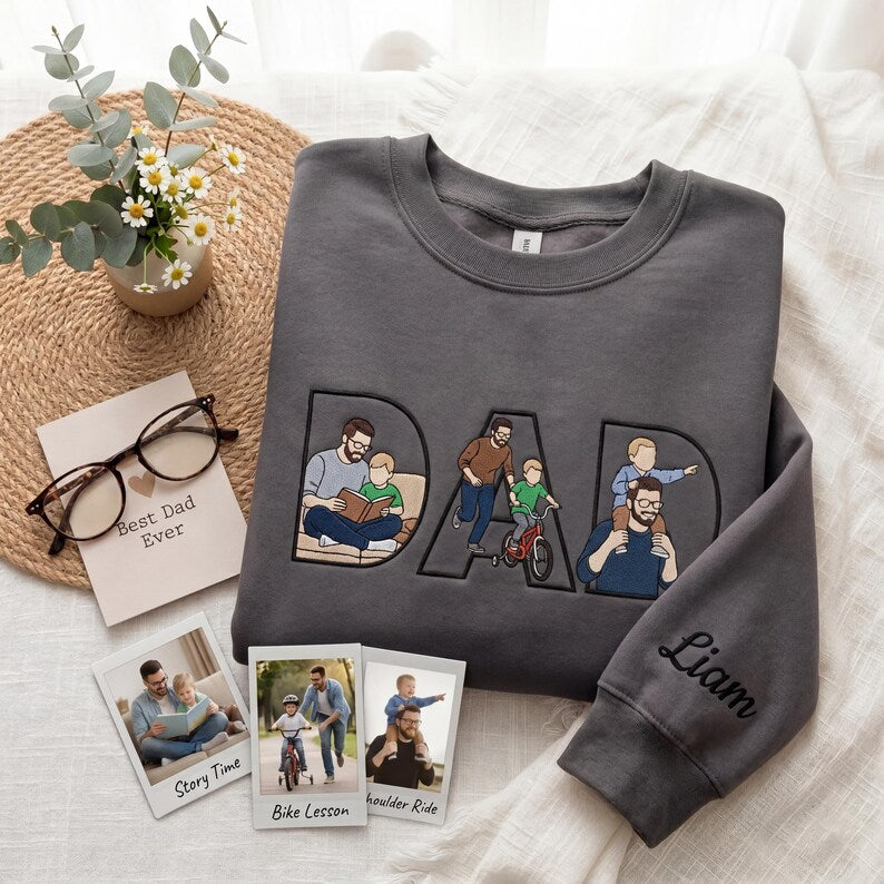 personalized-embroidered-dad-sweatshirt-with-custom-photos-fathers-day-gift