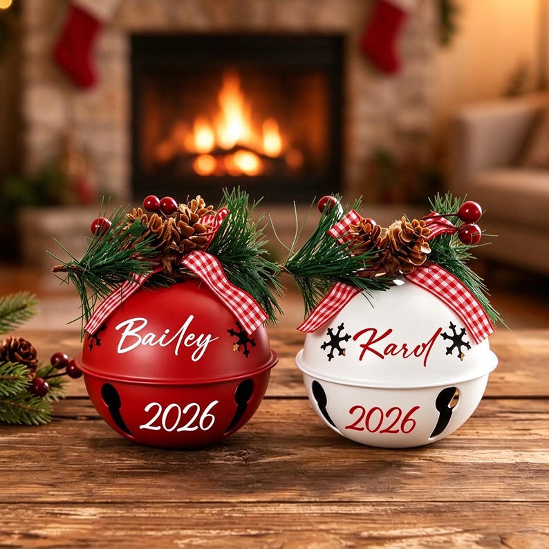 personalized-2026-christmas-bell-ornament-pine-cone-jingle-bells-festive-bow-decor-holiday-gift