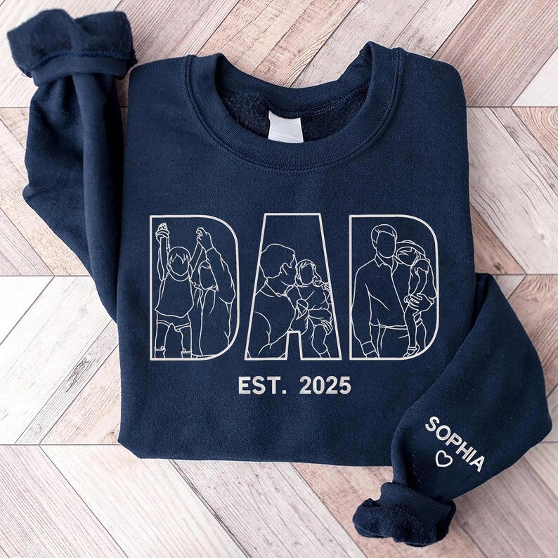 custom-embroidered-dad-sweatshirt-with-photo-outline-portrait-fathers-day-gift