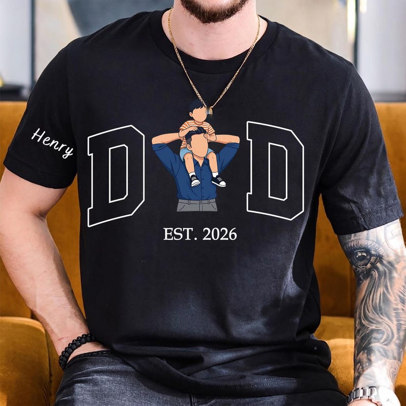 custom-dad-portrait-t-shirt-with-kids-name-est-year-fathers-day-gift