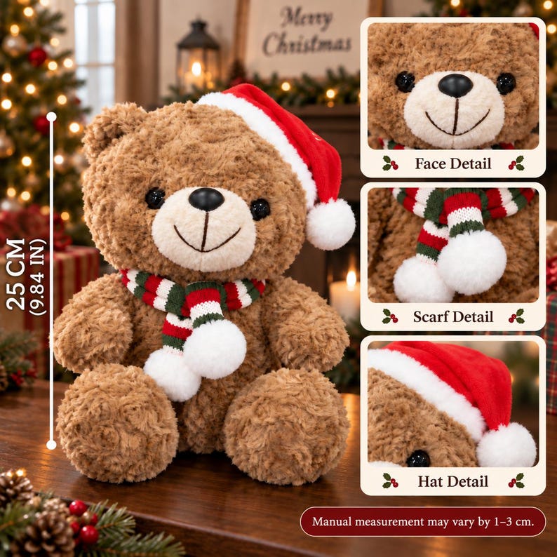 personalized-christmas-teddy-bear-with-custom-name-soft-plush-santa-bear-with-scarf-holiday-gift-for-kids-babies