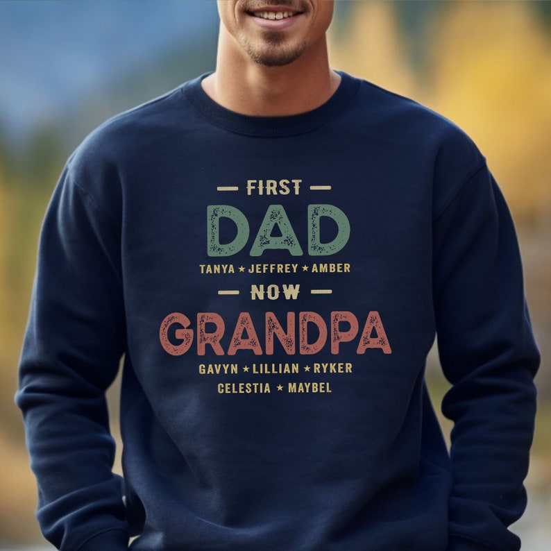 first-dad-now-grandpa-shirt-custom-personalized-fathers-day-gift-with-kids-grandkids-names