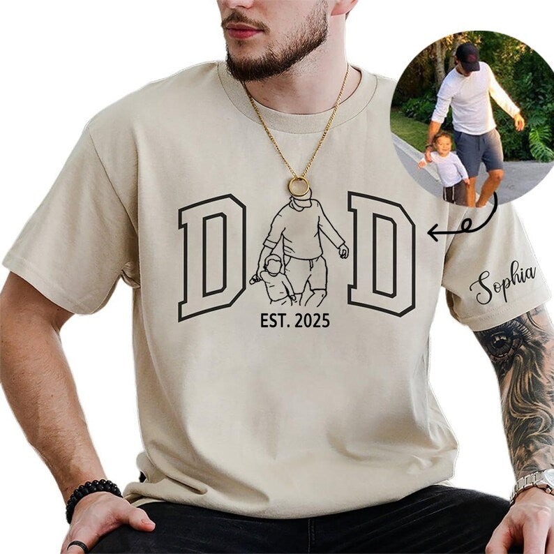 custom-dad-photo-outline-est-year-t-shirt-fathers-day-gift