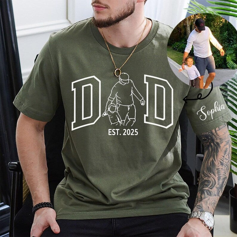 custom-dad-photo-outline-est-year-t-shirt-fathers-day-gift