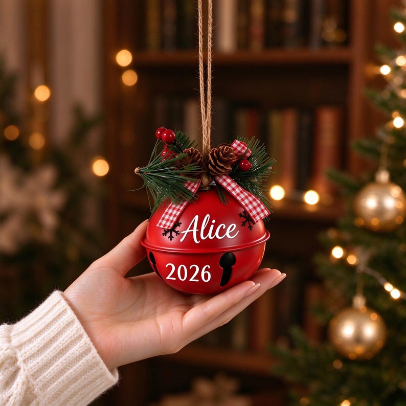 personalized-2026-christmas-bell-ornament-pine-cone-jingle-bells-festive-bow-decor-holiday-gift