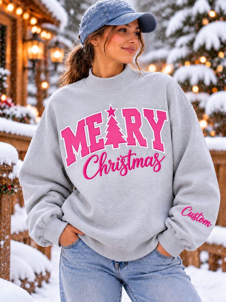 personalized-meary-christmas-custom-mockneck-sweatshirt-family-matching-holiday-sweatshirt-with-christmas-tree-design