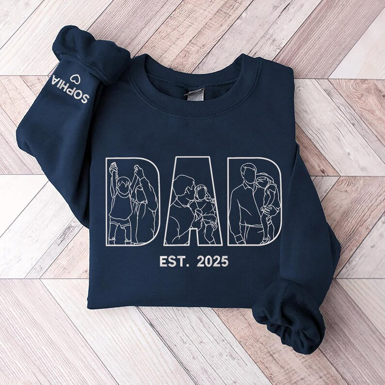 custom-embroidered-dad-sweatshirt-with-photo-outline-portrait-fathers-day-gift