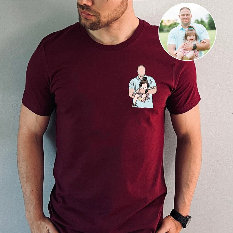 personalized-dad-kids-photo-portrait-t-shirt-fathers-day-gift-from-daughter-son