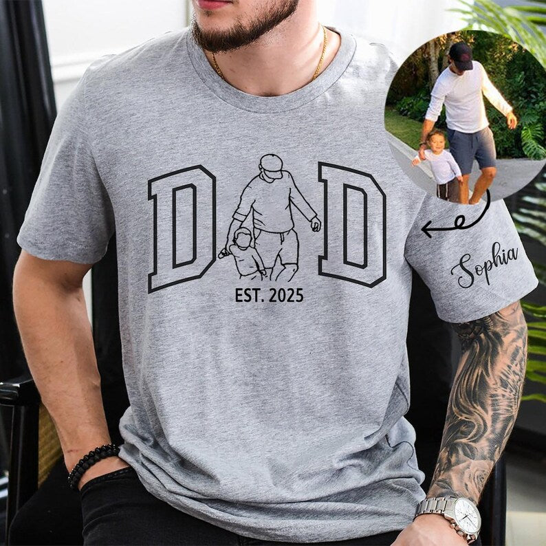 custom-dad-photo-outline-est-year-t-shirt-fathers-day-gift