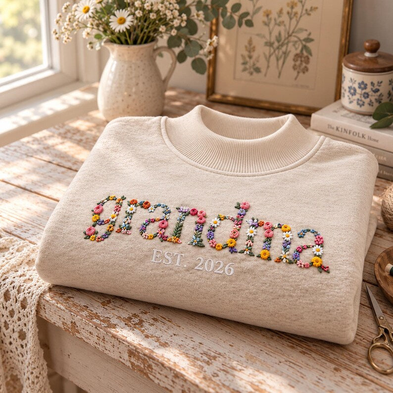 personalized-floral-embroidered-mock-neck-sweatshirt-custom-mama-grandma-pullover-with-est-year