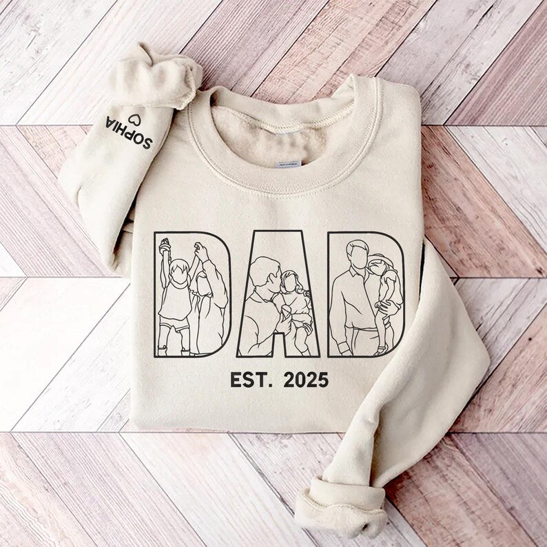 custom-embroidered-dad-sweatshirt-with-photo-outline-portrait-fathers-day-gift