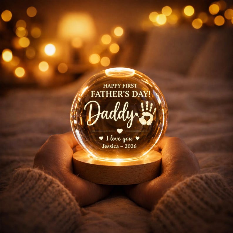 personalized-first-fathers-day-led-crystal-ball-night-light-custom-gift-with-baby-handprint-name-year-for-daddy