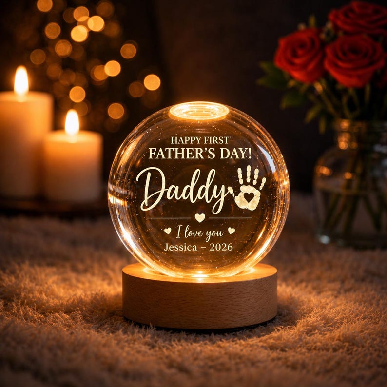 personalized-first-fathers-day-led-crystal-ball-night-light-custom-gift-with-baby-handprint-name-year-for-daddy