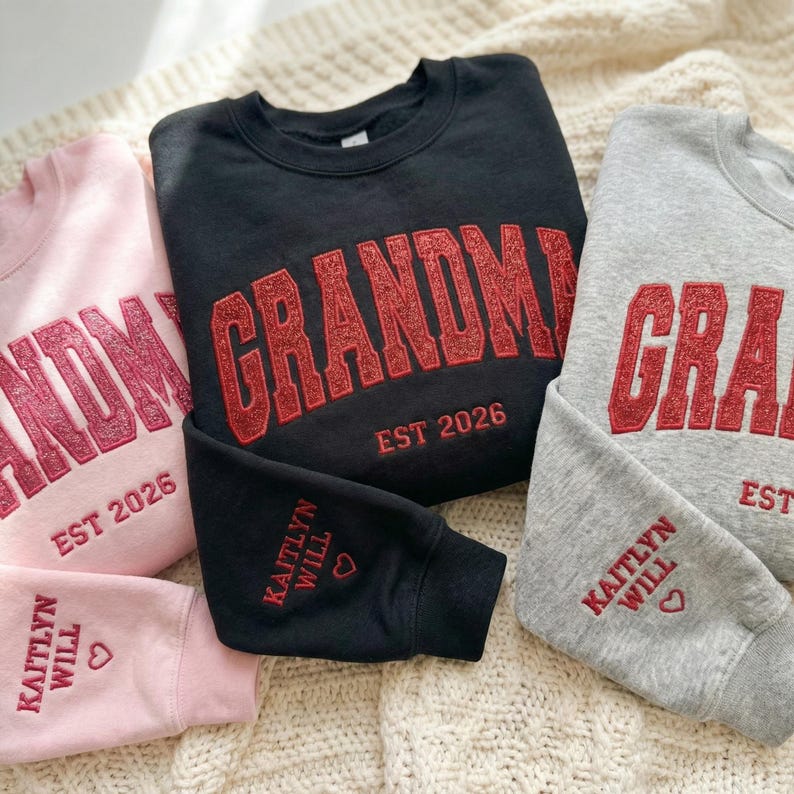 custom-arched-glitter-embroidered-grandma-sweatshirt-mothers-day-gifts