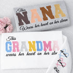 Wears Your Heart on Your Sleeve - Embroidered Mama Sweatshirt with Kids’ Names | Mother's Day Gift for Mom & Grandma