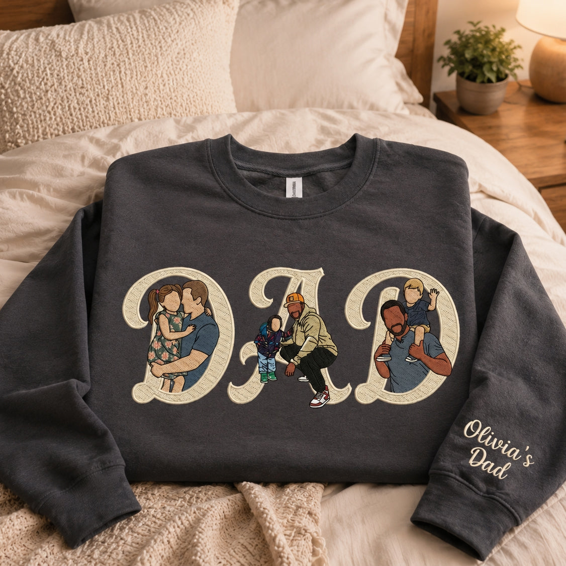 personalized-photo-portrait-chunky-vintage-script-embroidery-sweatshirt-t-shirt-fathers-day-gift