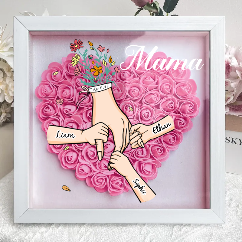 personalized-flower-shadow-box-mum-and-i-hand-holding-mothers-day-gift