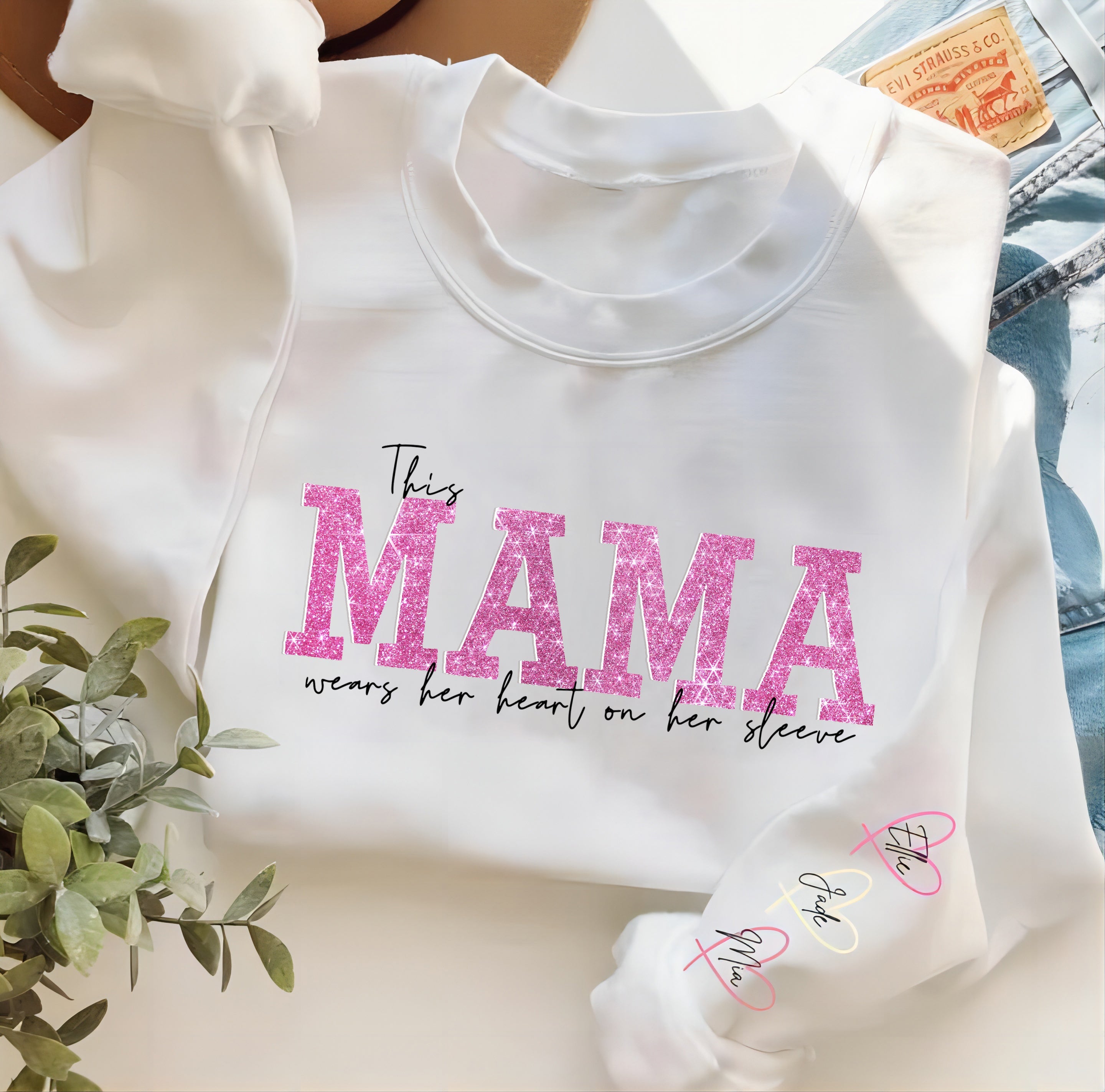 personalized-wear-heart-on-sleeve-mama-sweatshirt-with-kid-names-on-sleeves-mothers-day-birthday-gift