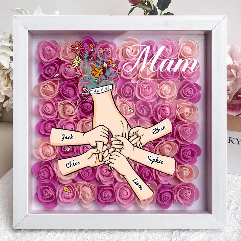 personalized-flower-shadow-box-mum-and-i-hand-holding-mothers-day-gift
