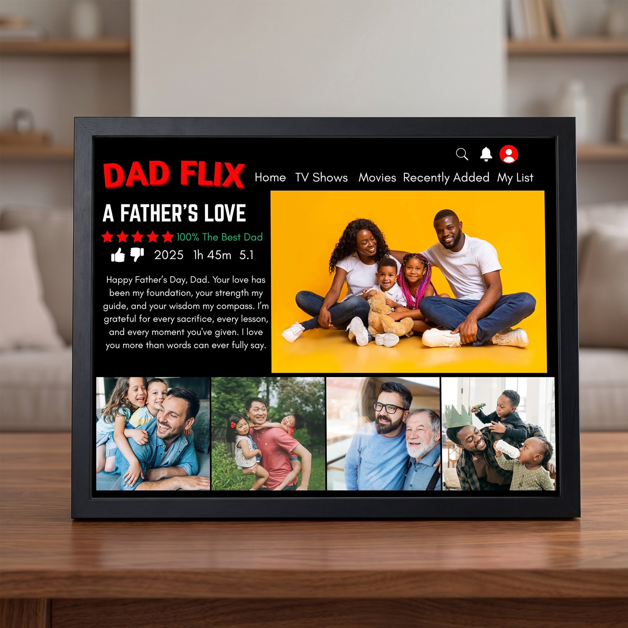 dadflix-custom-photo-frame-personalized-a-fathers-love-movie-style-picture-frame-for-fathers-day-gift