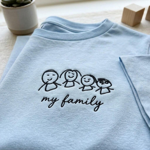 custom-family-photo-handwriting-embroidered-sweatshirt-personalized-minimalist-line-art-keepsake-gift