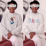 Wear Your Heart on the Inside – Custom Mama Reversible Sweatshirt |Mother's Day Gift