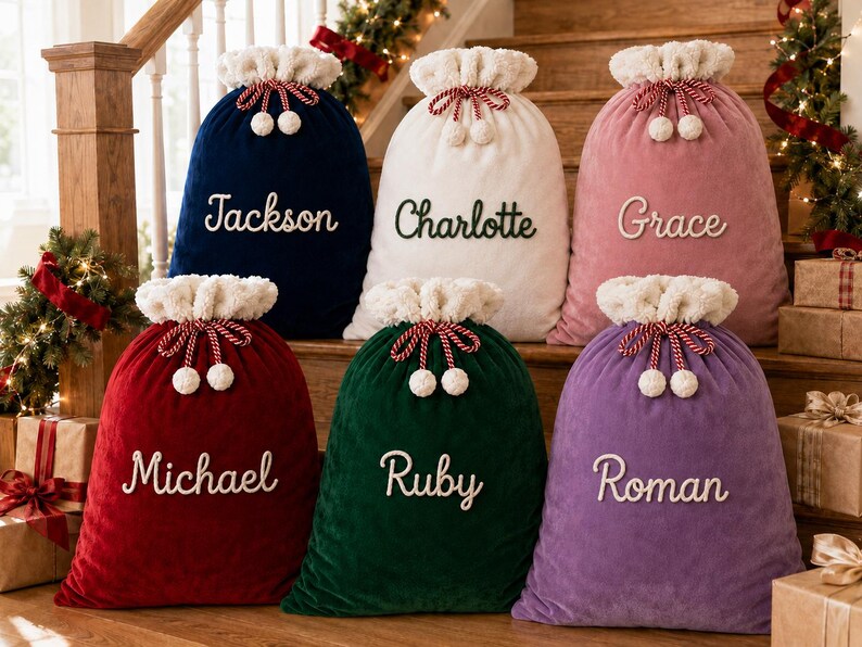 large-personalized-christmas-santa-sack-custom-name-gift-bag-with-optional-icon-velvet-holiday-present-bag