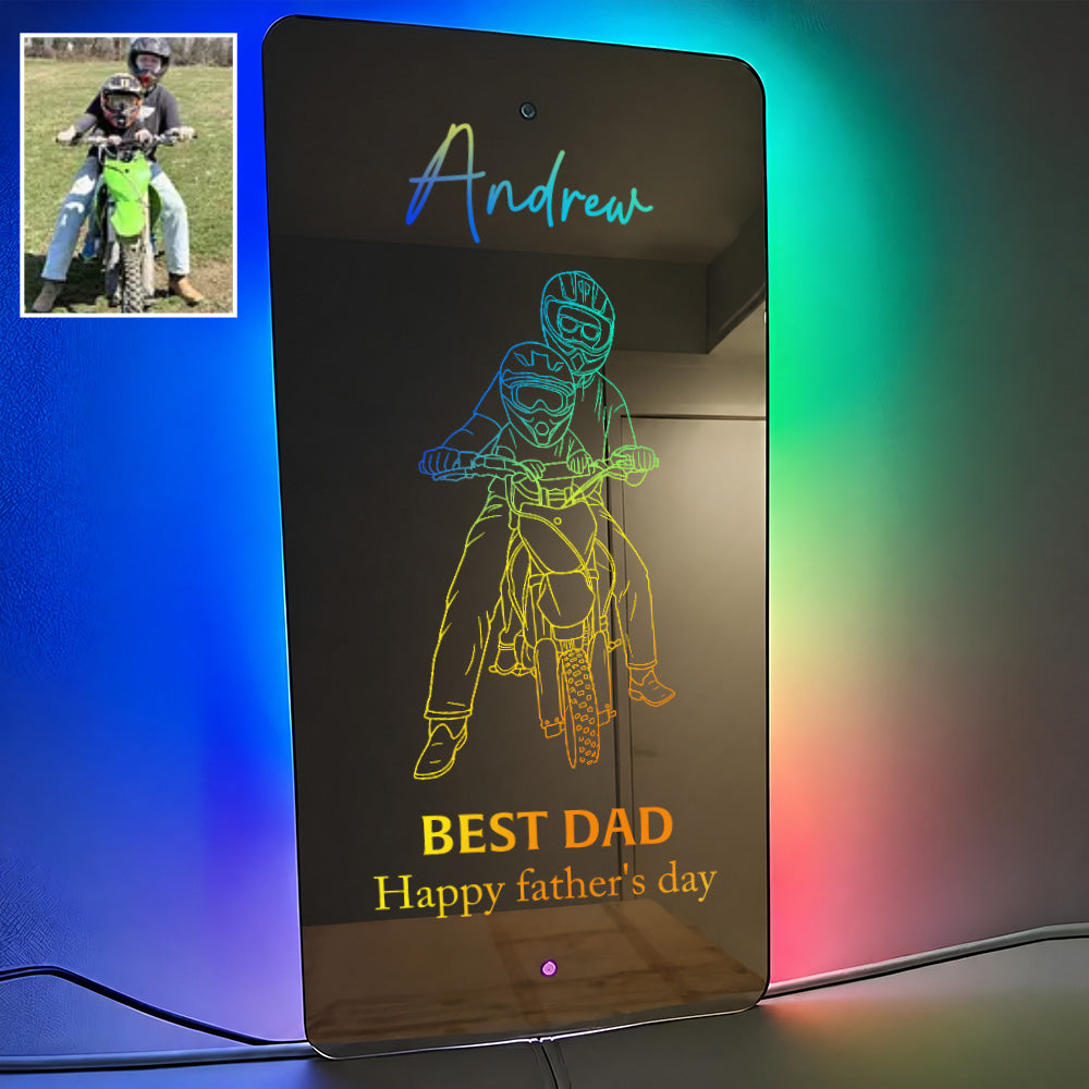 custom-best-dad-led-mirror-light-personalized-car-motorcycle-portrait-gift