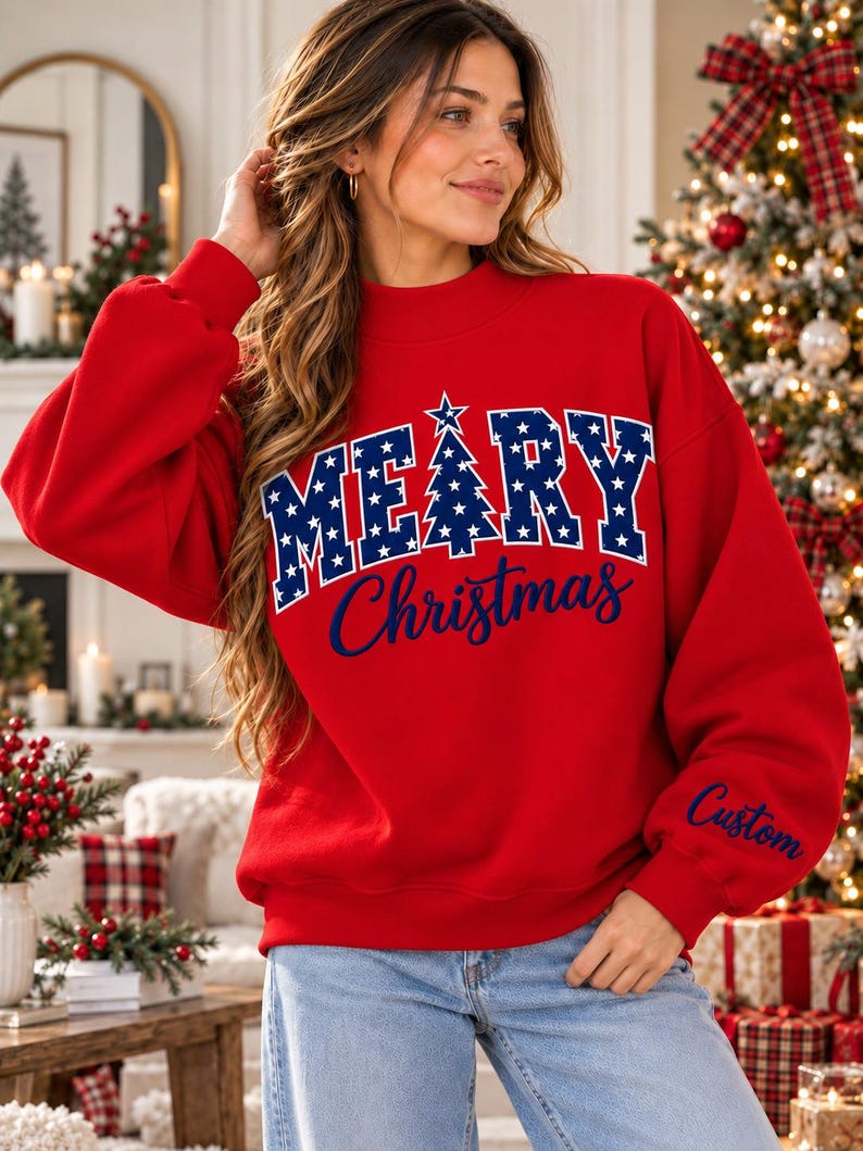 personalized-meary-christmas-custom-mockneck-sweatshirt-family-matching-holiday-sweatshirt-with-christmas-tree-design