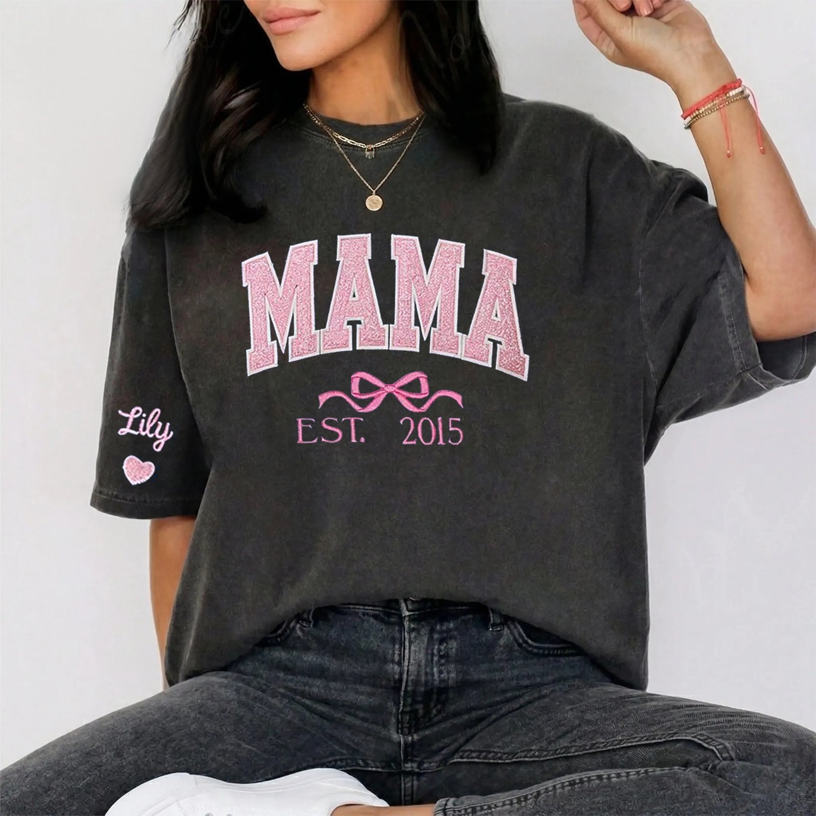 mom-glitter-embroidered-washed-t-shirt-sweatshirt-mother-day-personalized-year