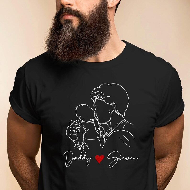 custom-new-dad-photo-shirt-personalized-fathers-day-gift-with-baby-line-art