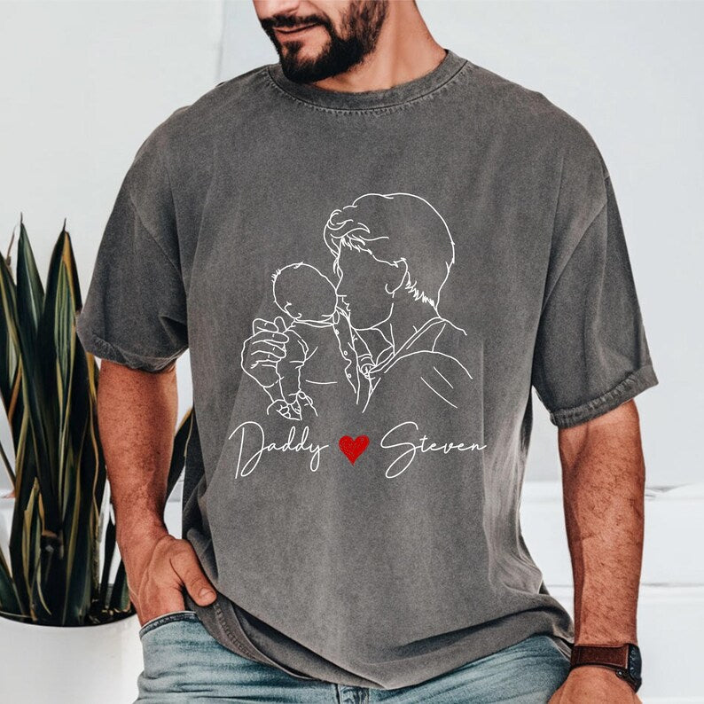 custom-new-dad-photo-shirt-personalized-fathers-day-gift-with-baby-line-art