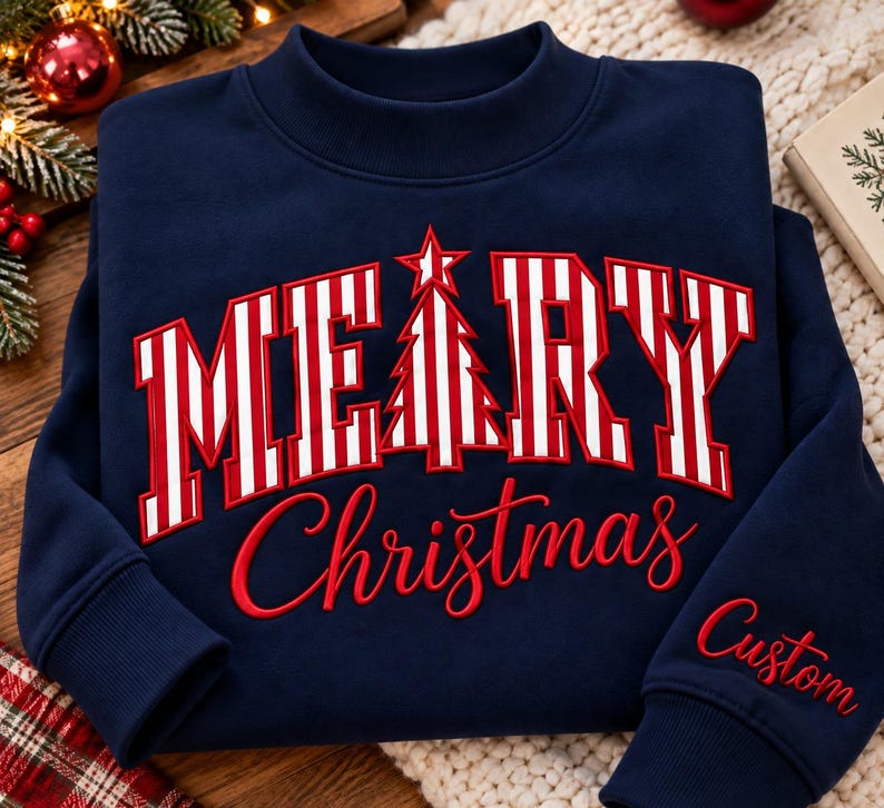 personalized-meary-christmas-custom-mockneck-sweatshirt-family-matching-holiday-sweatshirt-with-christmas-tree-design