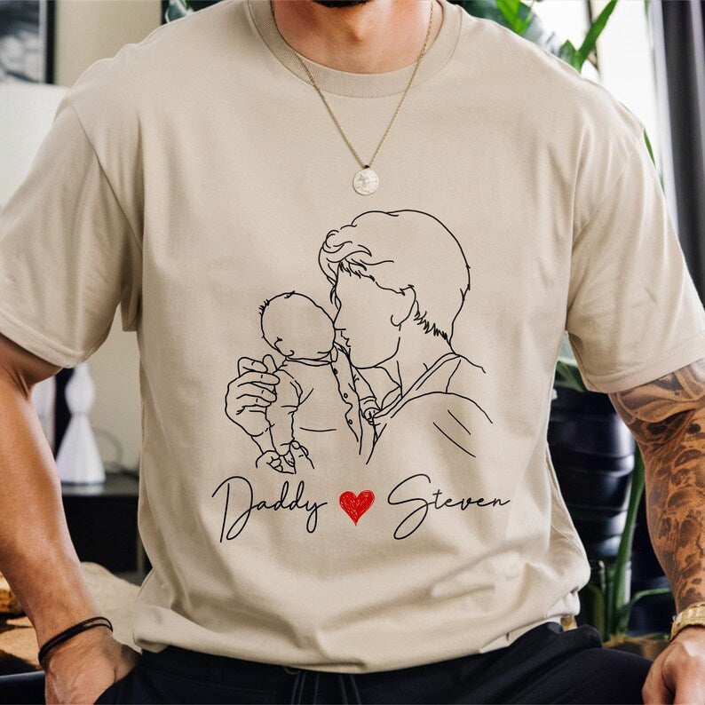 custom-new-dad-photo-shirt-personalized-fathers-day-gift-with-baby-line-art