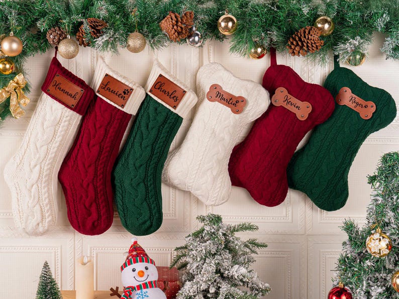 personalized-christmas-stockings-with-leather-patch-custom-name-cable-knit-xmas-stocking