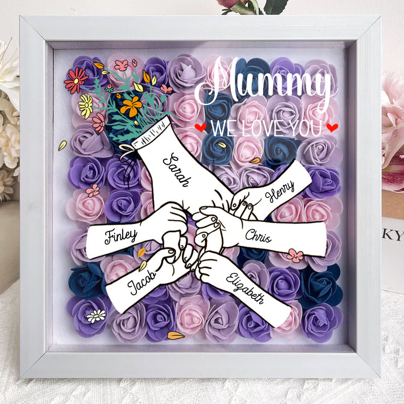 we-love-you-mummy-white-hand-holding-personalized-flower-shadow-box-mothers-day-gift