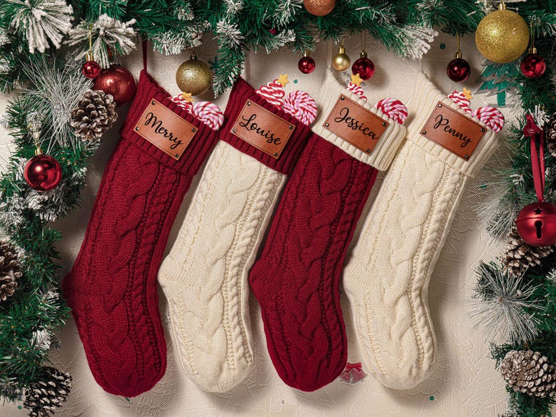 personalized-christmas-stockings-with-leather-patch-custom-name-cable-knit-xmas-stocking