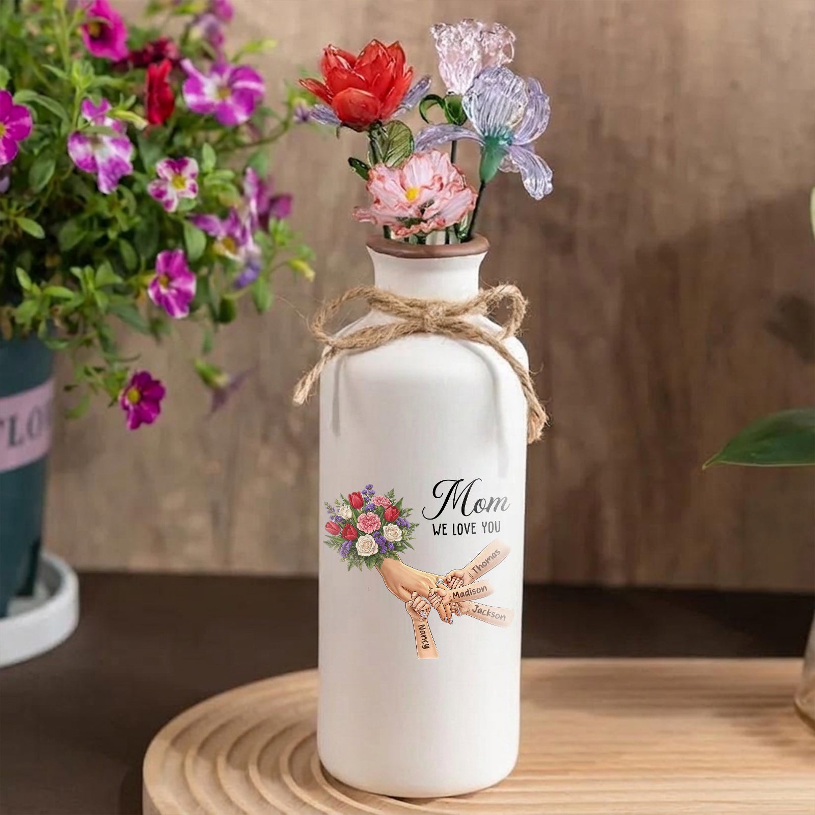 personalized-tulips-white-roses-and-carnations-vase-personalized-mom-holding-hands-best-mothers-day-gift-timeless-gift-for-every-home