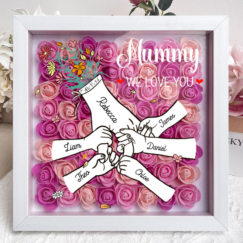 we-love-you-mummy-white-hand-holding-personalized-flower-shadow-box-mothers-day-gift