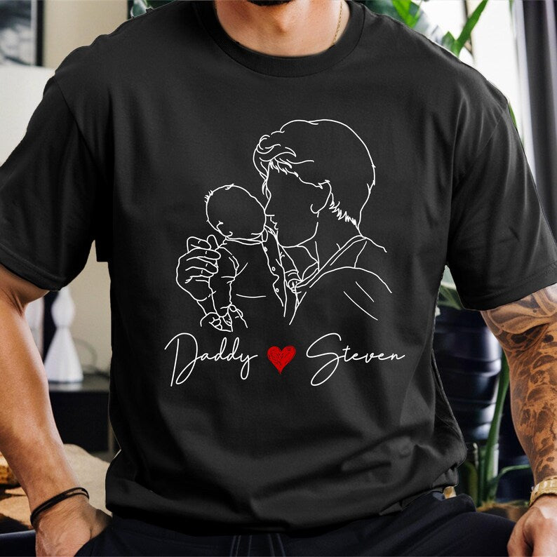 custom-new-dad-photo-shirt-personalized-fathers-day-gift-with-baby-line-art